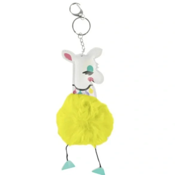POM POM LLAMA KEYCHAIN NWT - Picture 3 of 3